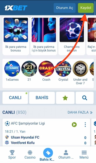 "1XBET'e kaydolun" için Süper Hızlı Talimatlar.