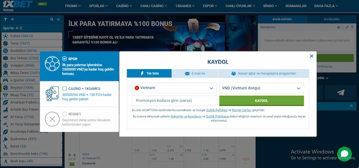 "1XBET'e kaydolun" için Süper Hızlı Talimatlar.